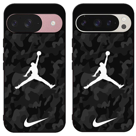 Air Jordan Jump Black Camo Google Pixel 9 | 9 Pro | 9 Pro XL Case