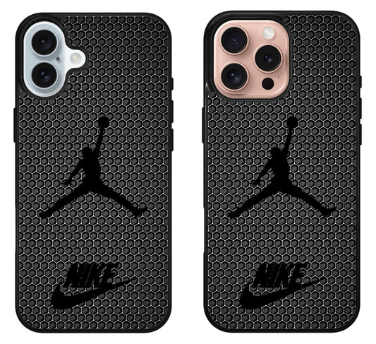 Air Jordan Jump Black Dark iPhone 16 | 16 Plus | 16 Pro | 16 Pro Max Case