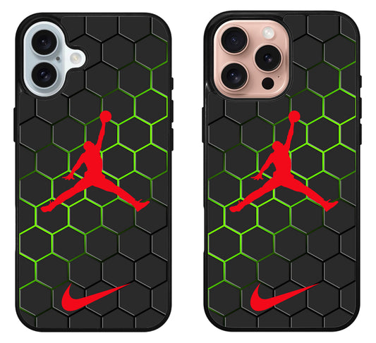 Air Jordan Jump Red Hexagon iPhone 16 | 16 Plus | 16 Pro | 16 Pro Max Case