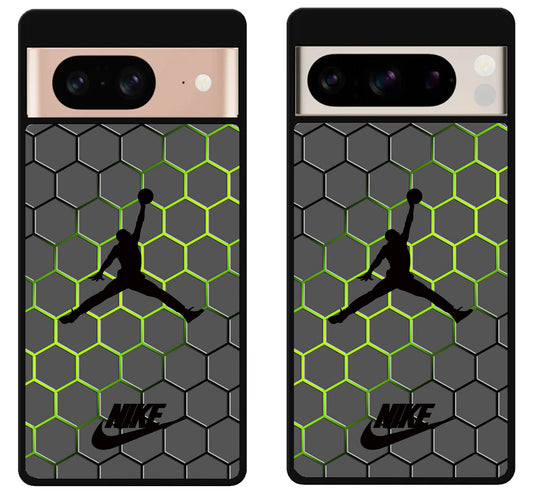 Air Jordan Nike Black Hexagon Google Pixel 8 | 8 Pro Case
