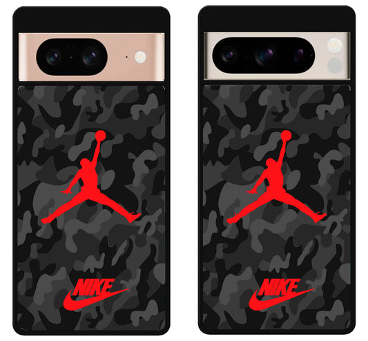 Air Jordan Nike Red Camo Google Pixel 8 | 8 Pro Case