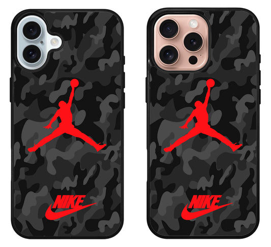 Air Jordan Nike Red camo iPhone 16 | 16 Plus | 16 Pro | 16 Pro Max Case