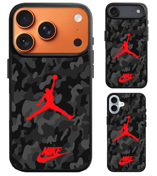 Air Jordan Nike red camo iPhone Air | iPhone 17 | 17 Pro | 17 Pro Max Case