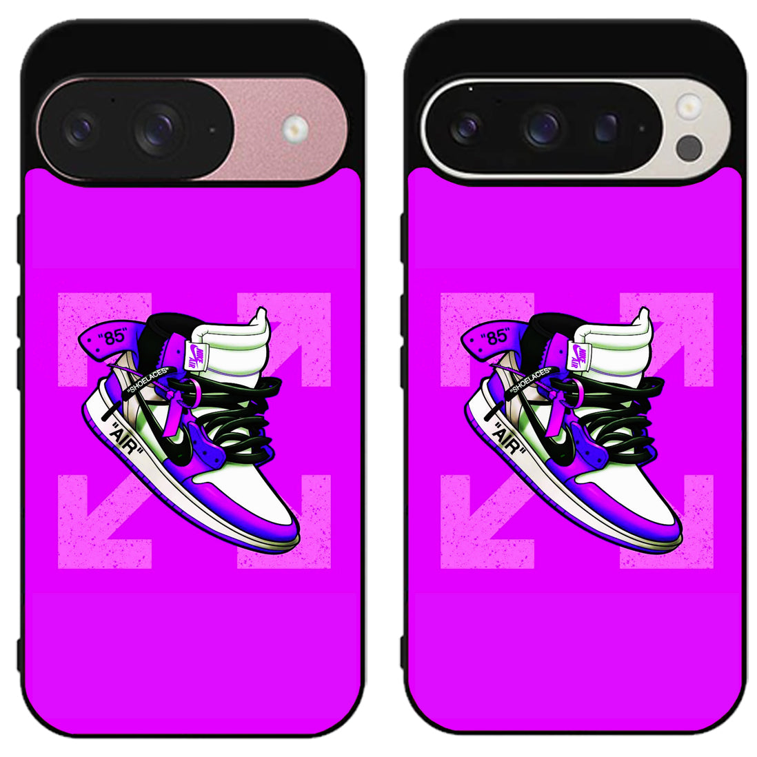 Air Jordan Purple Off White Google Pixel 9 | 9 Pro | 9 Pro XL Case