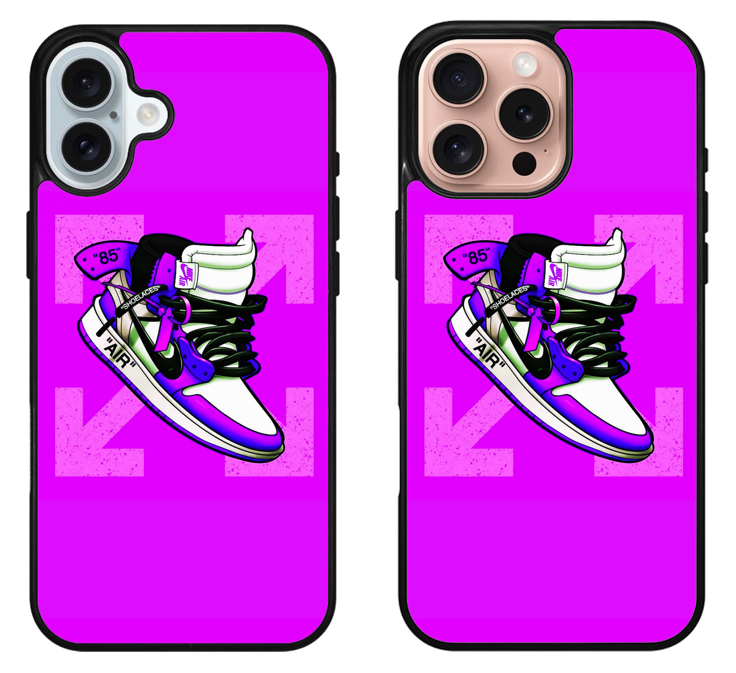 Air Jordan Purple Off White iPhone 16 | 16 Plus | 16 Pro | 16 Pro Max Case