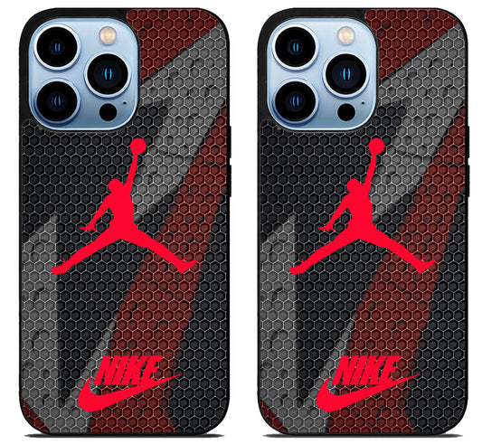 Air Jordan Red Background iPhone 15 Pro | iPhone 15 Pro Max Case