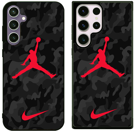 Air Jordan Red Black Camo Samsung Galaxy S25 | S25+ | S25 Ultra Case