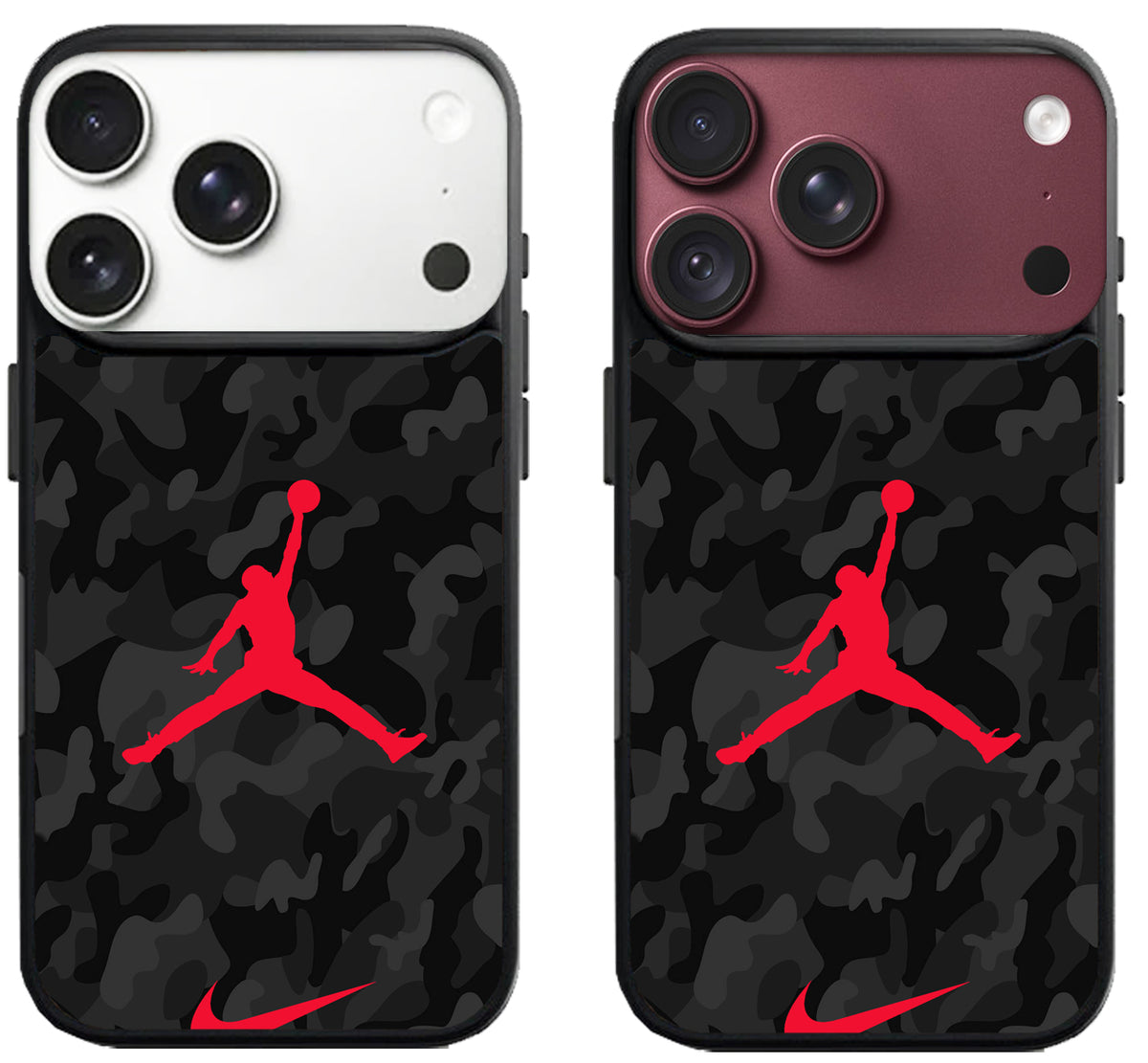 Air Jordan Red Black Camo iPhone 18 Pro | 18 Pro Max Case