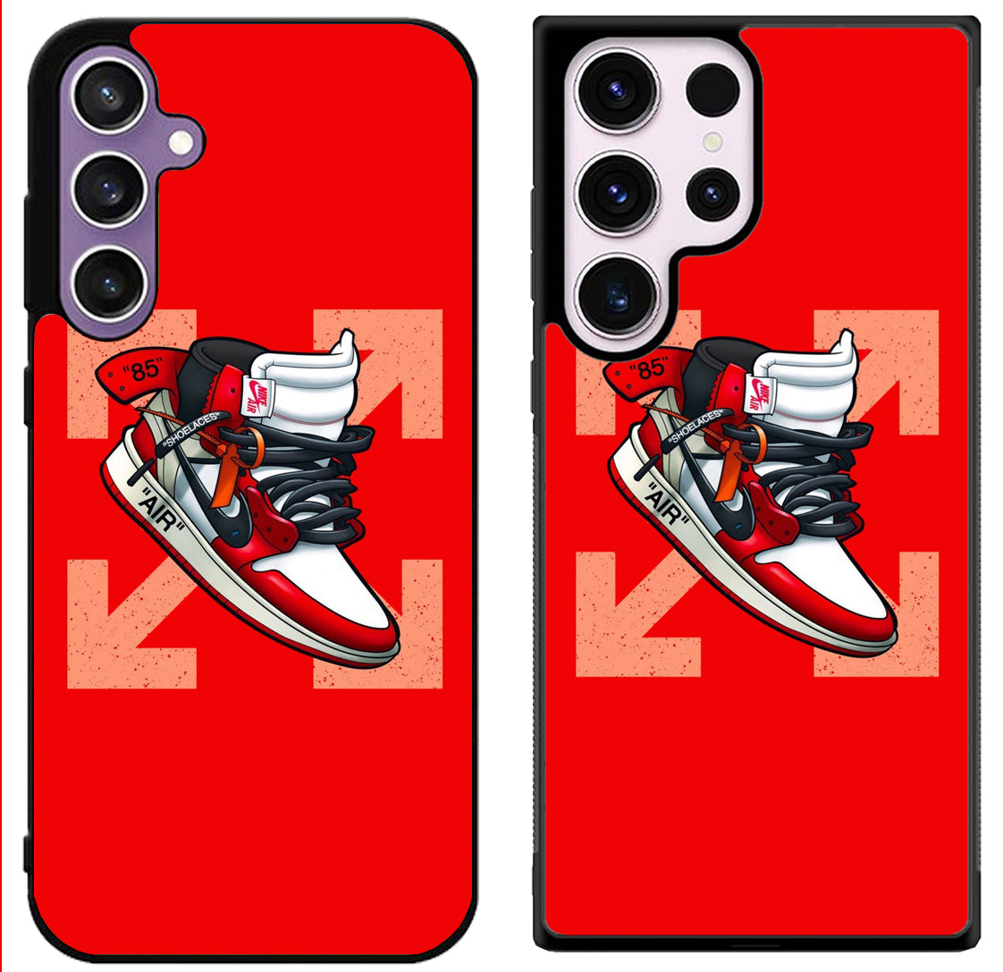 Air Jordan Red Off White Samsung Galaxy S24 | S24+ | S24 Ultra Case