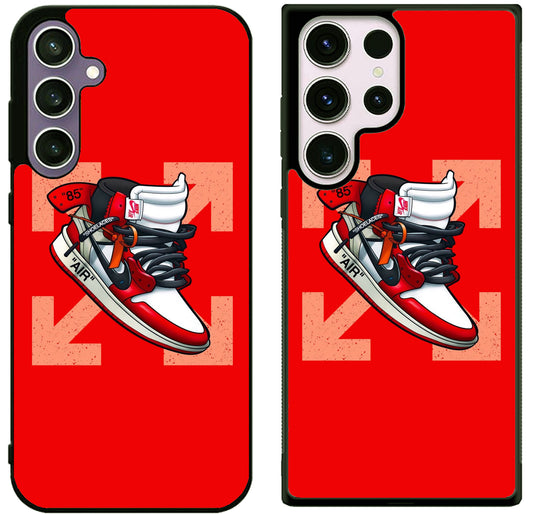 Air Jordan Red Off White Samsung Galaxy S25 | S25+ | S25 Ultra Case