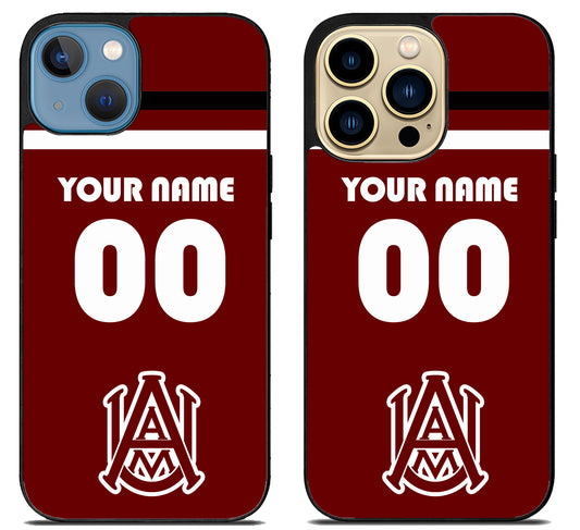 Custom Personalized Alabama A&M Bulldogs iPhone 14 | 14 Plus | 14 Pro | 14 Pro Max Case