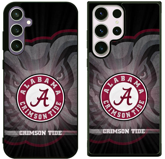 Alabama Crimson Tide Background Samsung Galaxy S25 | S25+ | S25 Ultra Case