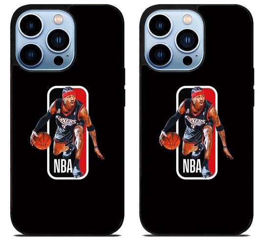 Allen Iverson Sixers NBA iPhone 15 Pro | iPhone 15 Pro Max Case