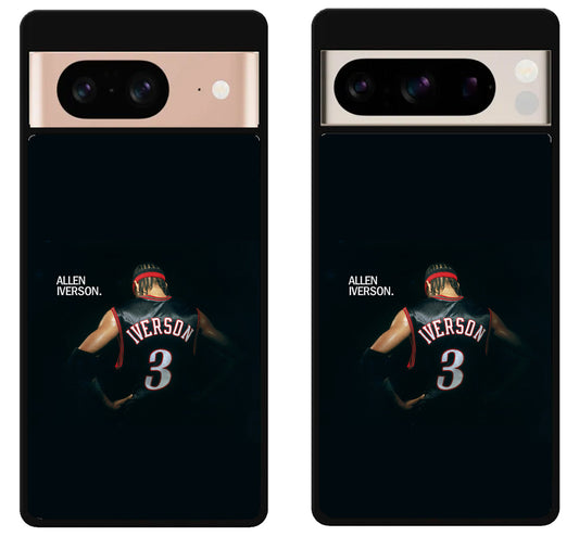 Allen Iverson Sixers Black Google Pixel 8 | 8 Pro Case