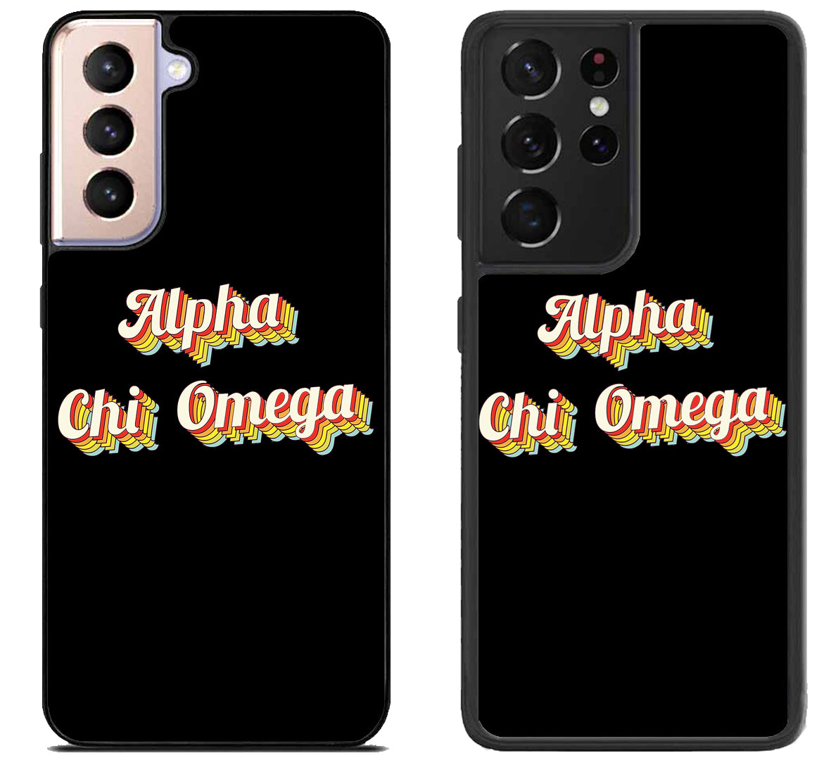 Alpha Chi Omega Black Samsung Galaxy S21 | S21 FE | S21+ | S21 Ultra Case