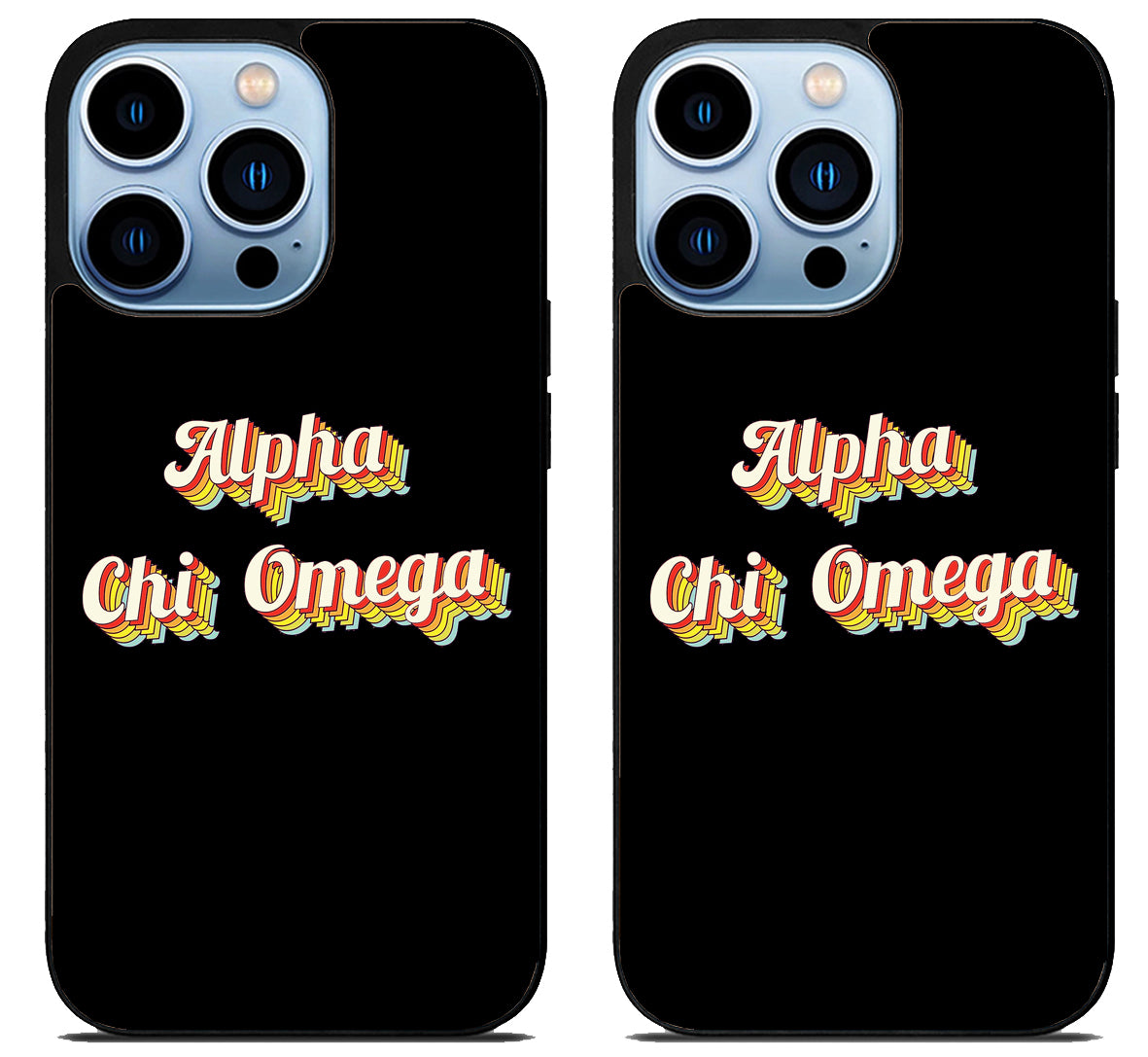 Alpha Chi Omega Black iPhone 15 Pro | iPhone 15 Pro Max Case