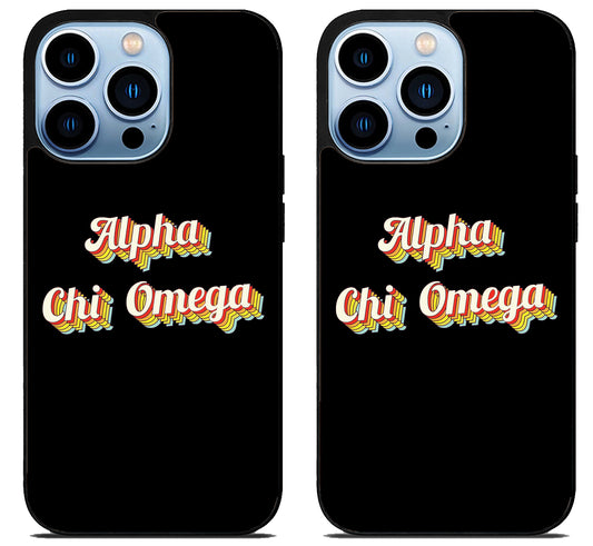 Alpha Chi Omega Black iPhone 15 Pro | iPhone 15 Pro Max Case