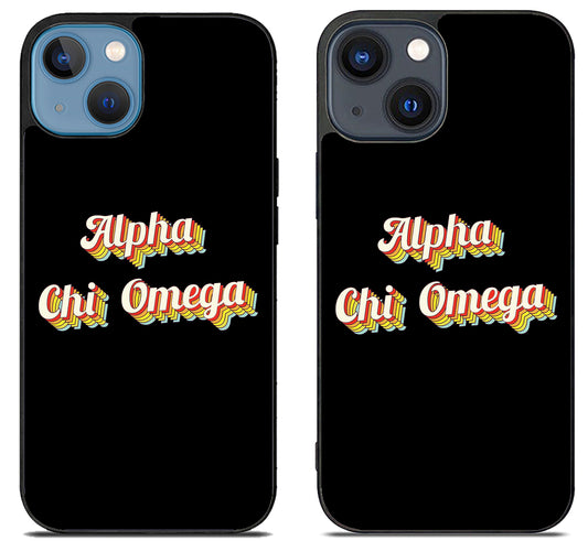Alpha Chi Omega Black iPhone 15 | iPhone 15 Plus Case