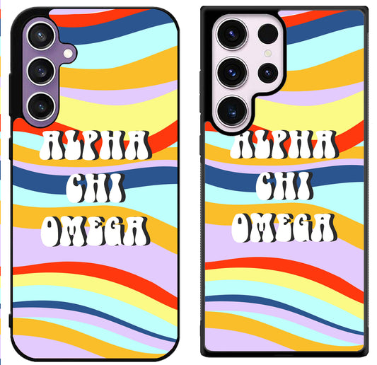 Alpha Chi Omega Colorfull Samsung Galaxy S24 | S24+ | S24 Ultra Case
