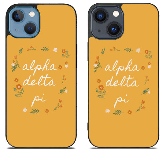 Alpha Delta Pi Flowers iPhone 15 | iPhone 15 Plus Case
