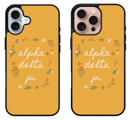 Alpha Delta Pi Flowers iPhone 16 | 16 Plus | 16 Pro | 16 Pro Max Case