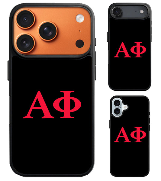 Alpha Phi Black iPhone Air | iPhone 17 | 17 Pro | 17 Pro Max Case