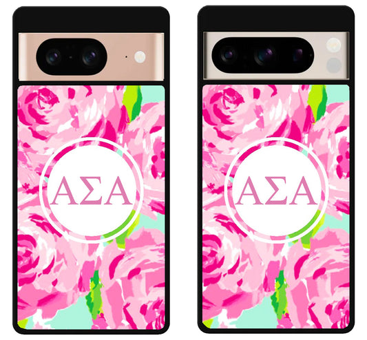 Alpha Sigma Alpha Flowers Google Pixel 8 | 8 Pro Case