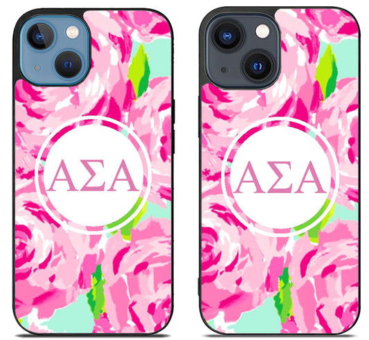 Alpha Sigma Alpha Flowers iPhone 15 | iPhone 15 Plus Case