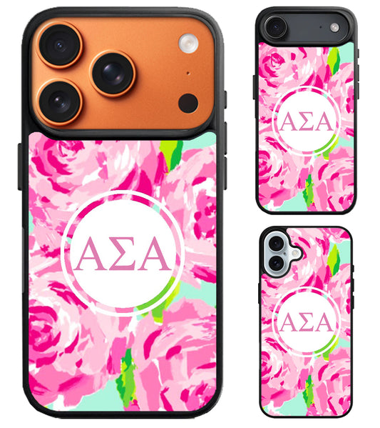 Alpha Sigma Alpha Flowers iPhone Air | iPhone 17 | 17 Pro | 17 Pro Max Case