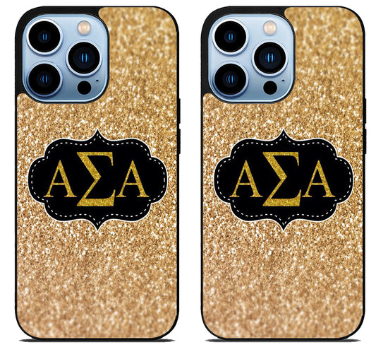 Alpha Sigma Alpha Sparkly iPhone 15 Pro | iPhone 15 Pro Max Case