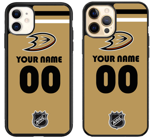 Custom Personalized Anaheim Ducks NHL iPhone 12 | 12 Mini | 12 Pro | 12 Pro Max Case