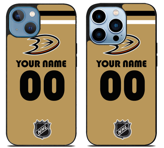 Custom Personalized Anaheim Ducks NHL iPhone 13 | 13 Mini | 13 Pro | 13 Pro Max Case