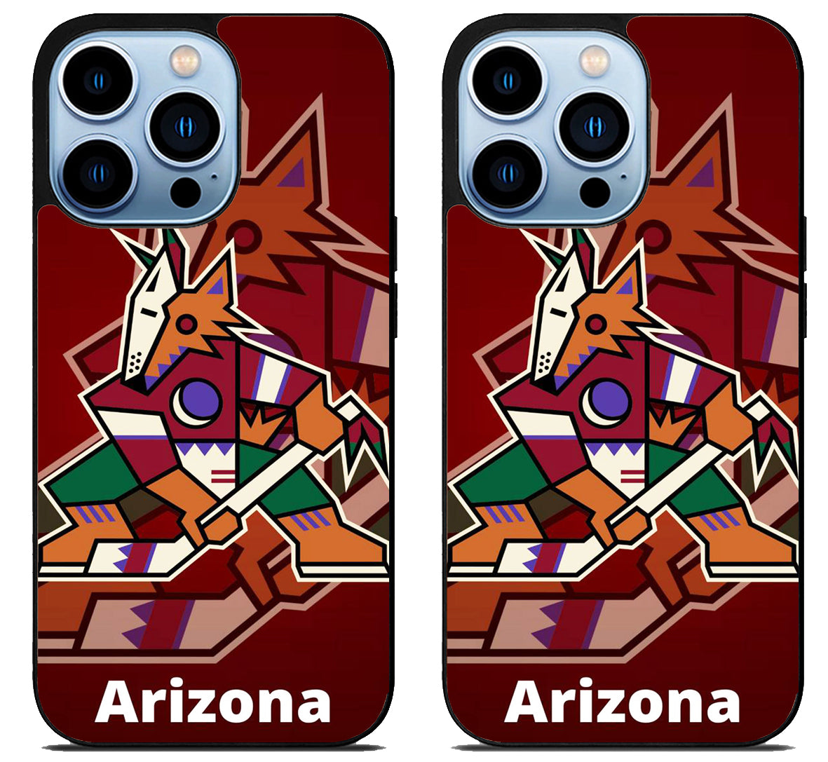 Arizona Coyotes Background Logo iPhone 15 Pro | iPhone 15 Pro Max Case
