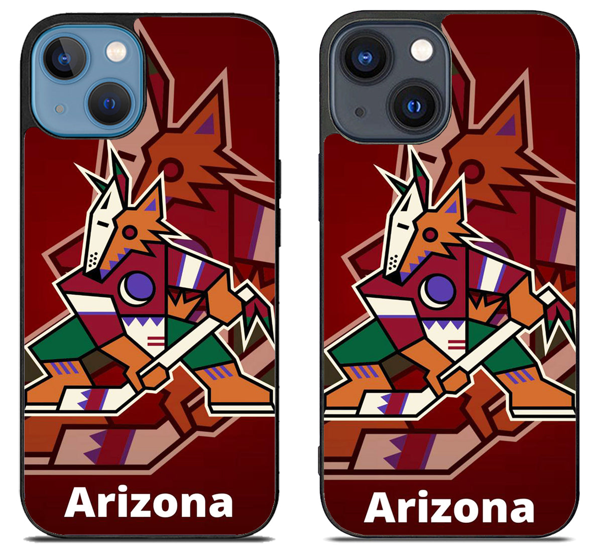Arizona Coyotes Background Logo iPhone 15 | iPhone 15 Plus Case