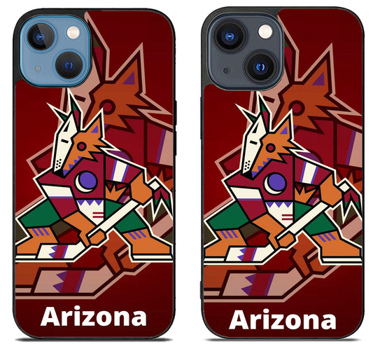 Arizona Coyotes Background Logo iPhone 15 | iPhone 15 Plus Case