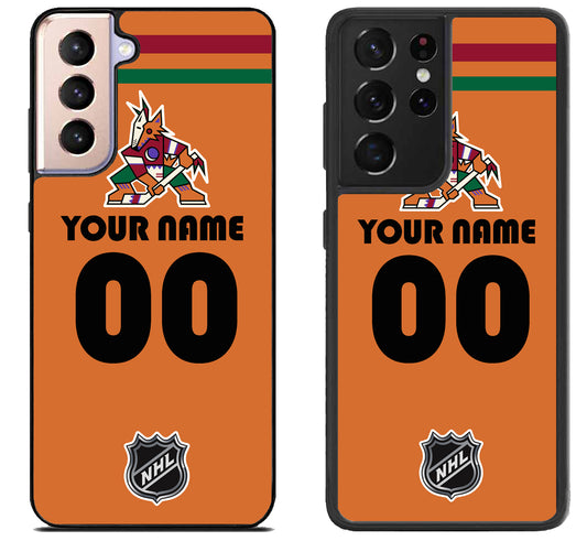 Custom Personalized Arizona Coyotes NHL Samsung Galaxy S21 | S21 FE | S21+ | S21 Ultra Case