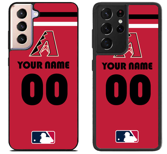 Custom Personalized Arizona Diamondbacks MLB Samsung Galaxy S21 | S21 FE | S21+ | S21 Ultra Case