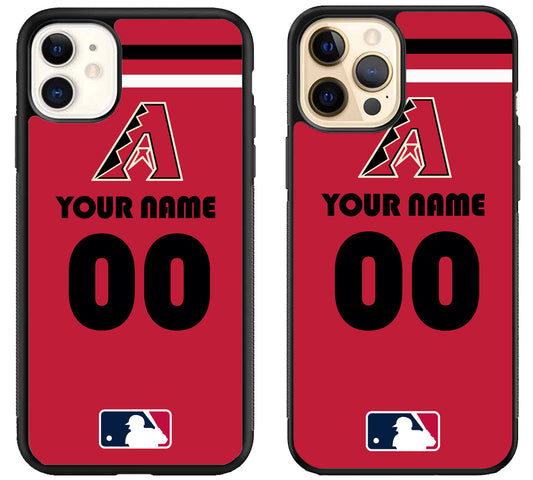 Custom Personalized Arizona Diamondbacks MLB iPhone 12 | 12 Mini | 12 Pro | 12 Pro Max Case