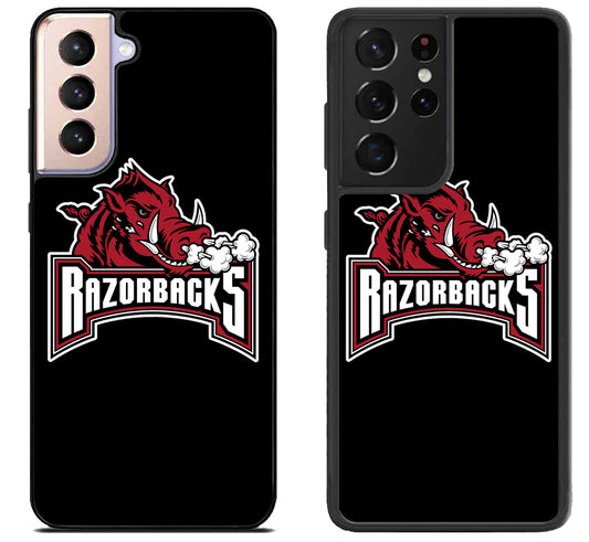 Arkansas Razorbacks Black Logo Samsung Galaxy S21 | S21 FE | S21+ | S21 Ultra Case