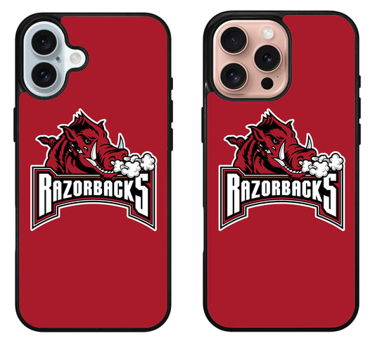 Arkansas Razorbacks Red iPhone 16 | 16 Plus | 16 Pro | 16 Pro Max Case