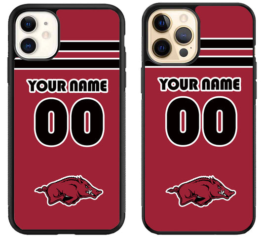 Custom Personalized Arkansas Razorbacks iPhone 12 | 12 Mini | 12 Pro | 12 Pro Max Case