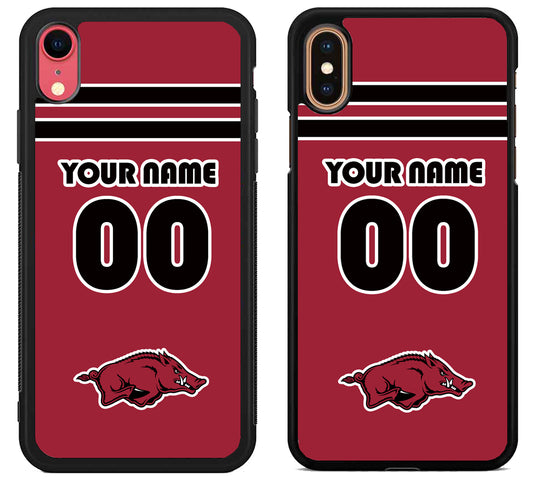 Custom Personalized Arkansas Razorbacks iPhone X | Xs | Xr | Xs Max Case