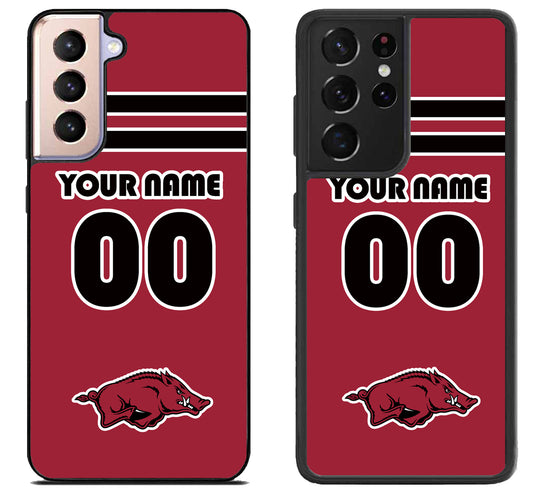 Custom Personalized Arkansas Razorbacks Samsung Galaxy S21 | S21 FE | S21+ | S21 Ultra Case