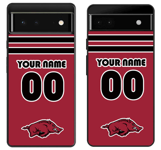 Custom Personalized Arkansas Razorbacks Google Pixel 6 | 6A | 6 Pro Case