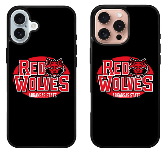 Arkansas State Red Wolves Black iPhone 16 | 16 Plus | 16 Pro | 16 Pro Max Case