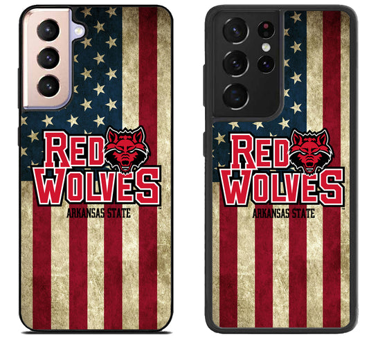 Arkansas State Red Wolves Flag Samsung Galaxy S21 | S21 FE | S21+ | S21 Ultra Case
