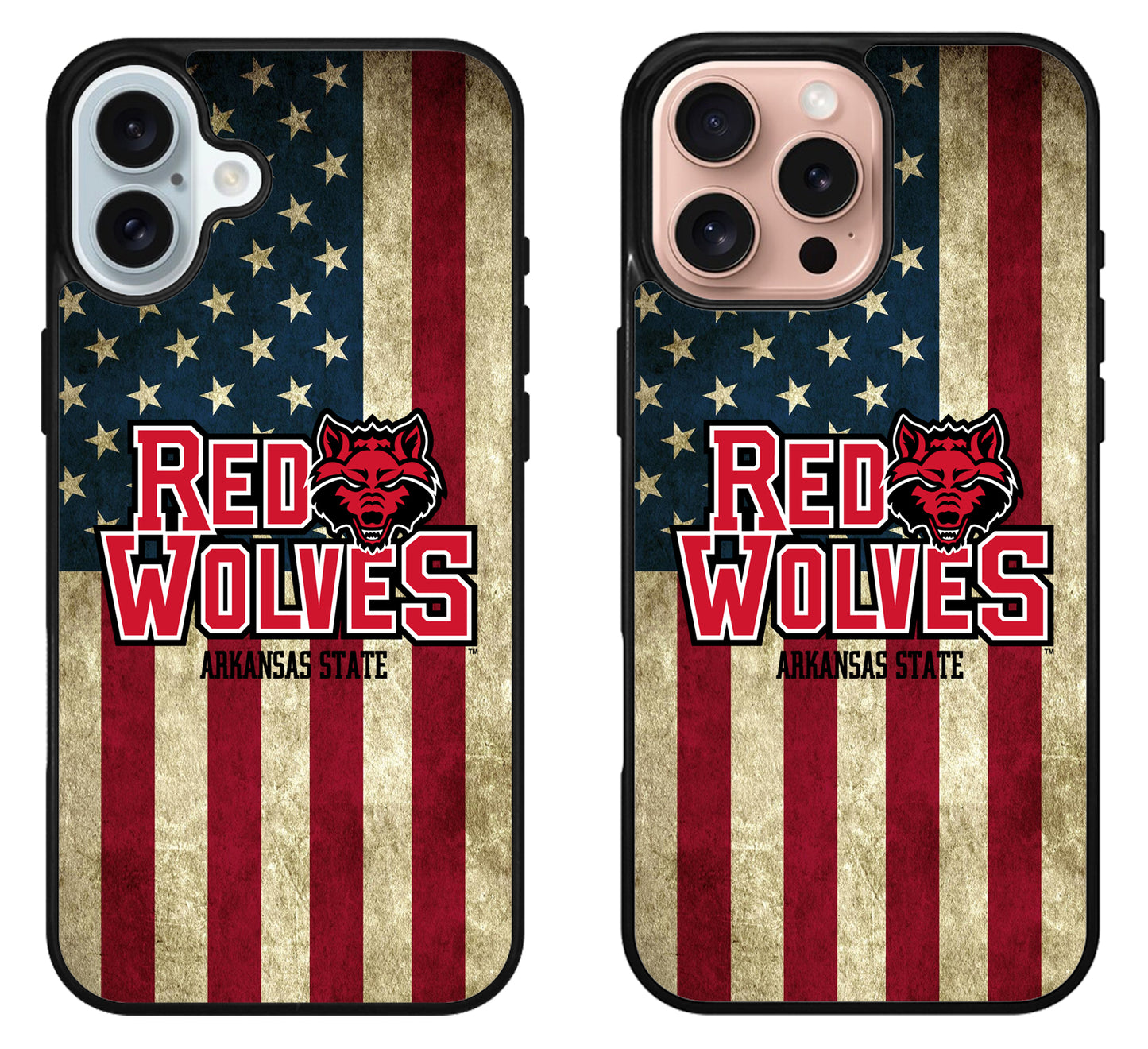 Arkansas State Red Wolves Flag iPhone 16 | 16 Plus | 16 Pro | 16 Pro Max Case