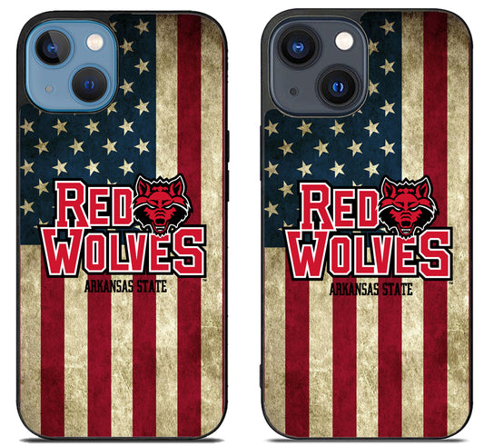 Arkansas State Red Wolves Flag iPhone 15 | iPhone 15 Plus Case