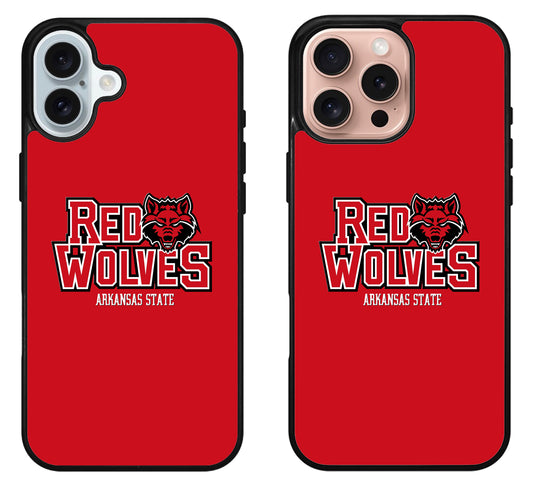 Arkansas State Red Wolves Logo Red iPhone 16 | 16 Plus | 16 Pro | 16 Pro Max Case