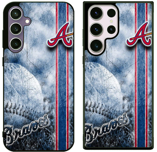 Atlanta Braves Background Samsung Galaxy S25 | S25+ | S25 Ultra Case